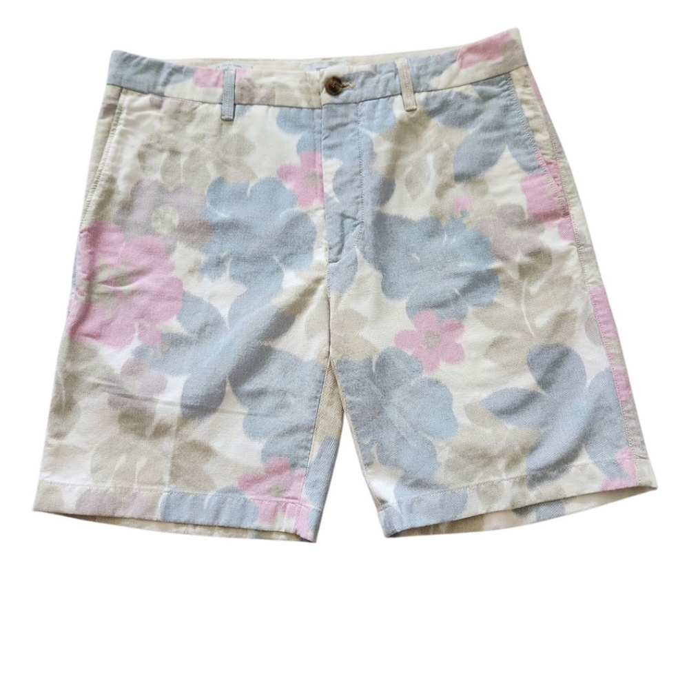"CLOSED" Classic Chino Shorts Men's Sz 31 Made In Italy Designer Floral Hawaiian